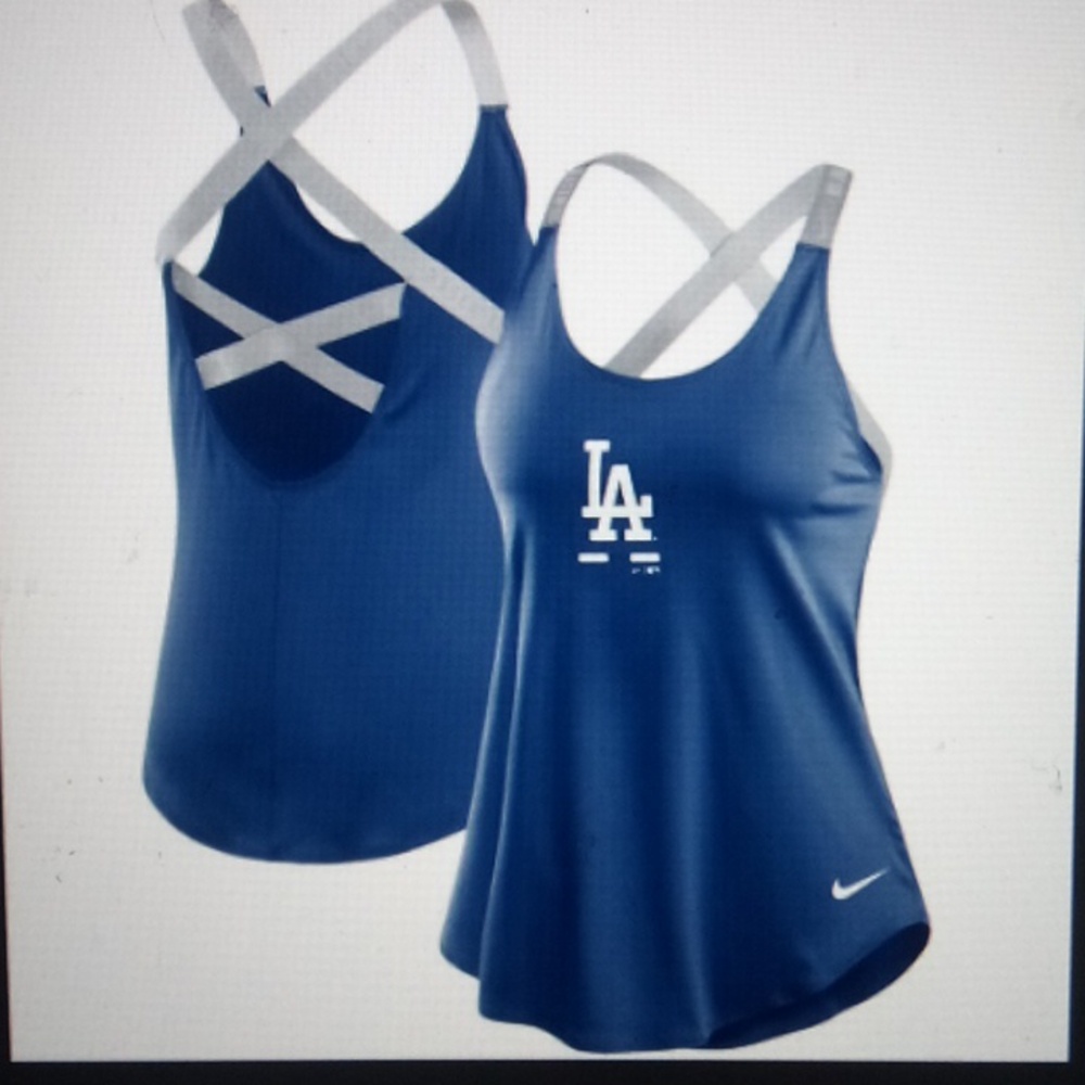LA Dodgers Women's Performance Tank Top Nike Legacy Elastica Royal XXL